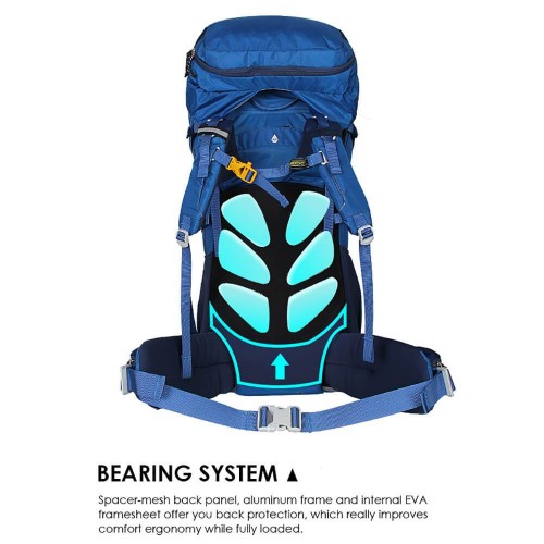 Рюкзак Ameiseye, 70L Hiking Climbing, цвет синий, треккинговый рюкзак для многодневных походов