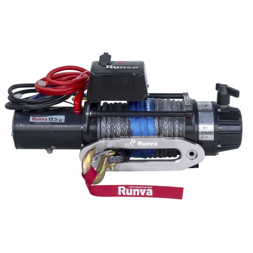Герметичная IP67 Лебедка Runva EWB 12500lbs синтетический трос (влагозащищенная) 12V