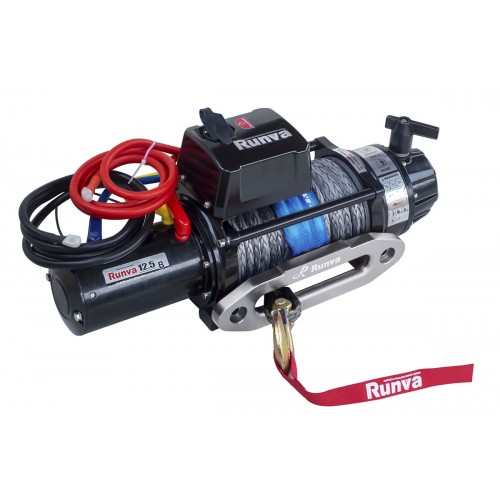 Герметичная IP67 Лебедка Runva EWB 12500lbs синтетический трос (влагозащищенная) 12V