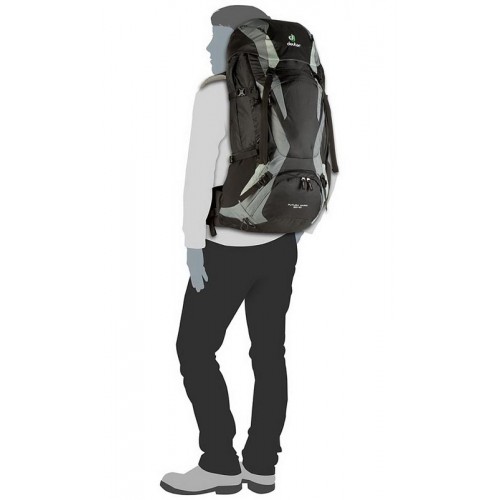Рюкзак Deuter Futura Vario 50+10, цвет black-titan, рюкзак для дальних походов в горы и треккинга