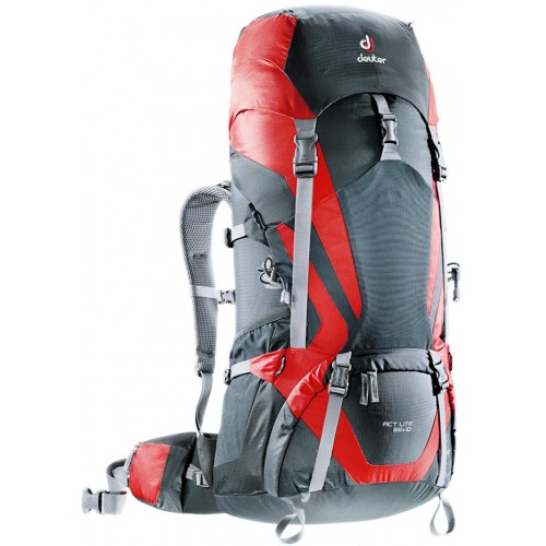 Deuter ACT Lite 65+10, цвет красный, Новый облегченный туристический рюкзак от Deuter