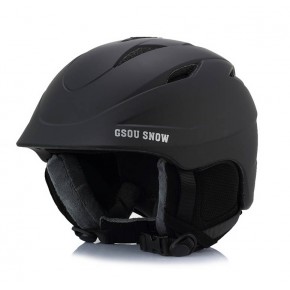 Горнолыжный шлем GSOU SNОW, черный матовый, L GS-01