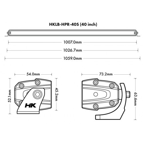 HARDKORR светодиодная балка 40″ HKLB-HPR-40S 210 Вт