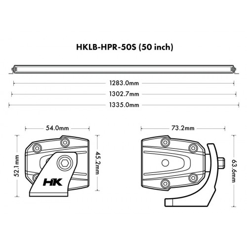 HARDKORR светодиодная балка 50″ HKLB-HPR-50S 270 Вт