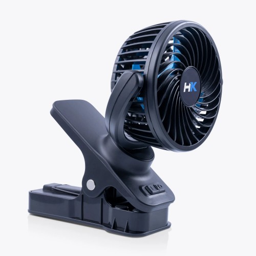 Портативный вентилятор с аккумулятором и зажимным креплением HKFANCLAMP