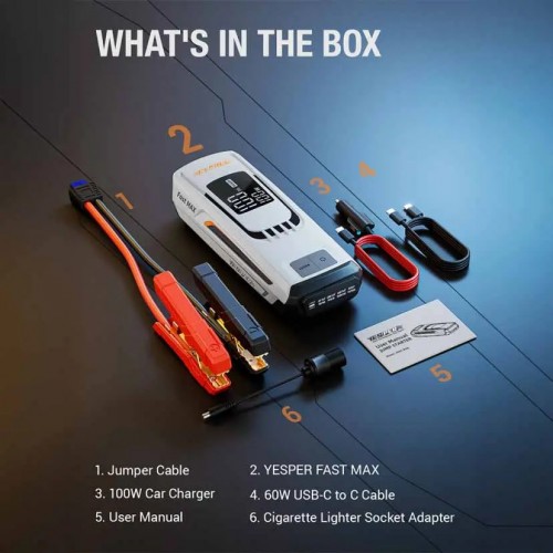 YESPER 27.000mah пусковое зарядное устройство