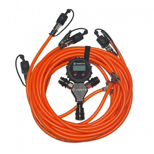 Система для одновременной подкачки четырех колес от 0,3 до 7 атм