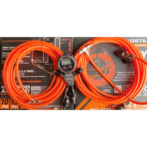 Система для одновременной подкачки четырех колес от 0,3 до 7 атм