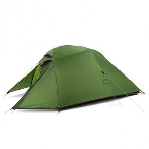 Трехместная палатка NatureHike Cloud3 Ultralight upgrade, 20D, цвет forest green, вес 2.3 кг 