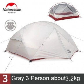 Трехместная палатка NatureHike Mongar 3 Custom, 210T, вес 3,2кг