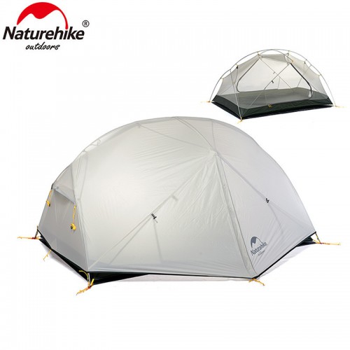 Палатка 2-х местная туристическая с тамбуром, NH17T007-M, цвет grey, вес 2,1кг