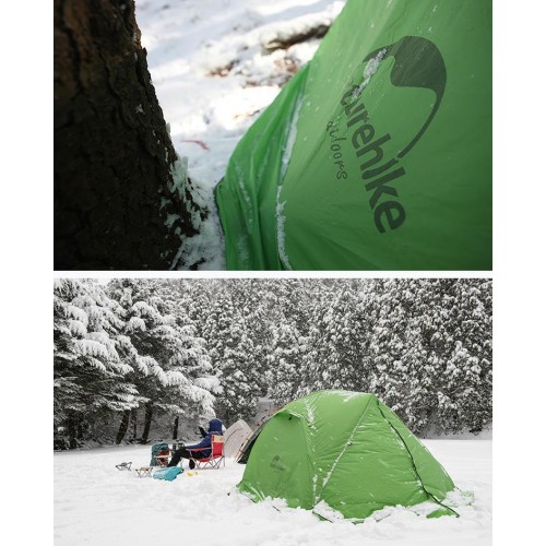 Палатка 2-х местная NatureHike Star River 2, NH17T012-T, со снегозащитной юбкой, цвет зеленый