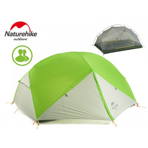 Палатки для походов и восхождений, Naturehike Mongar 2 Ultralight, 20D, вес 2,1кг