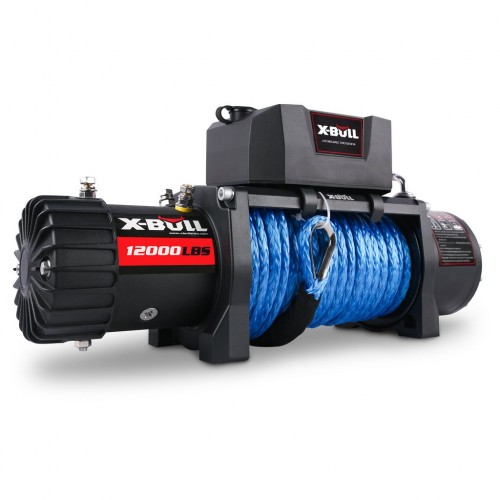 X-BULL Electric Winch 12000 LBS 12V Upgraded Version Synthetic Rope, 5.4тонн