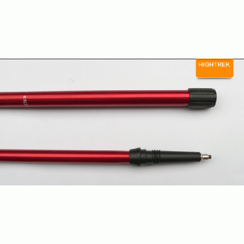 Альпенштоки, HIGHTREK, цвет красный, длина 65-135 см (пара), треккинговые палки