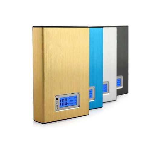 Power bank 11200mAh, переносная зарядка для смартфонов, цвет серебро, золотой, голубой и черный