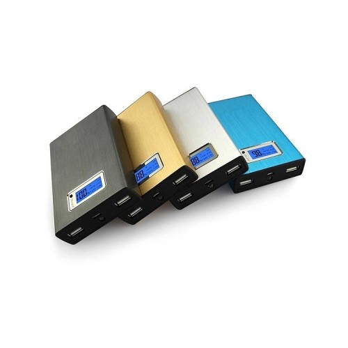 Power bank 11200mAh, переносная зарядка для смартфонов, цвет серебро, золотой, голубой и черный