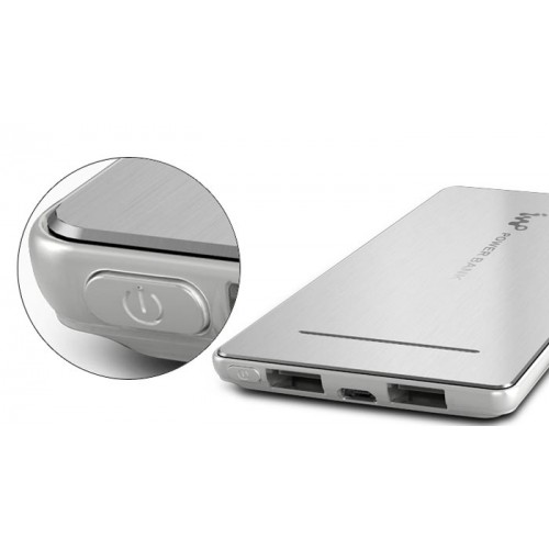 IWO P28S 5600mah power bank цвет серебро, переносная зарядка для смартфонов