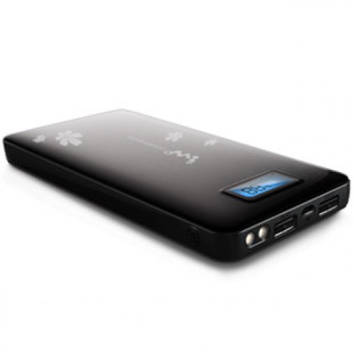 IWO P42 power bank 13200mah, цвет черный, переносная зарядка для смартфонов