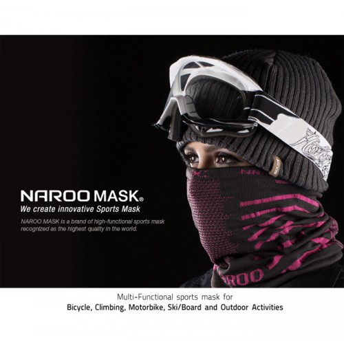 Бандана Naroo (бафф) X-band 9 mask Ice Age, цвет красный серая надпись
