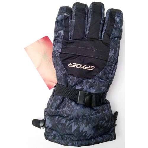 Мужские горнолыжные перчатки Spyder, цвет темно серый, размер XL