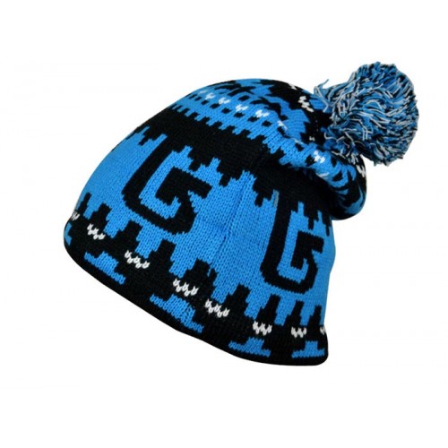 Зимняя мужская шапка Burton, цвет синий и серый